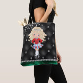 Custom Irish Dance Blond Girl Green, zwart Draagtas (Dichtbij)