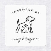 Custom Iron on Label for crafter with pet icon (Design 2)