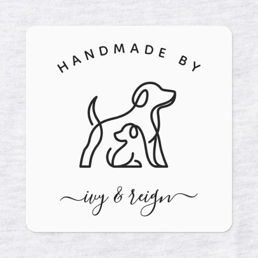 Custom Iron on Label for crafter with pet icon (Design 1)