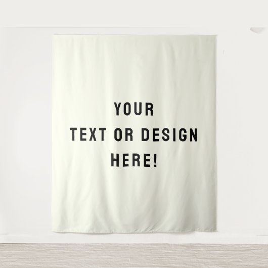 Custom Ivory Tapestry Personalized Wall Decor Wandkleed (Voorkant)