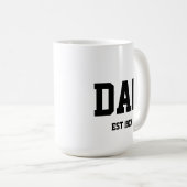 Custom jaar vaders dag vader opgericht vader gift koffiemok (Voorkant rechts)