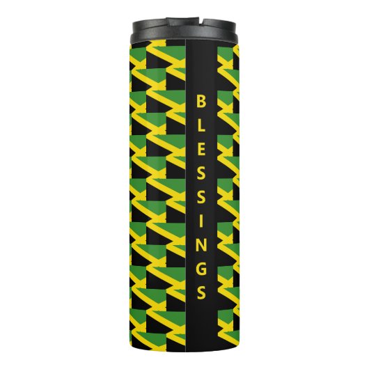 Custom Jamaica Flag Thermosbeker (Achterkant)