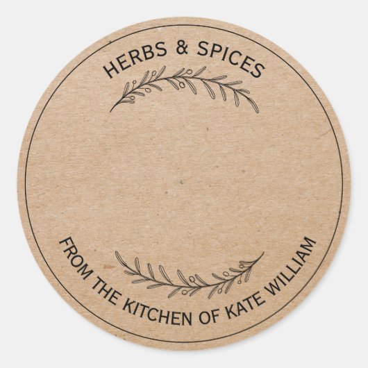 Custom Jar / Spice Blank Sticker Label (Devant)