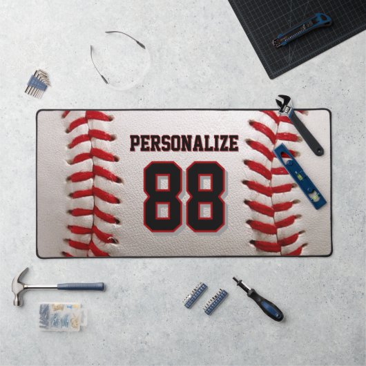 Custom Jersey Number & Name Baseball Player Design (Poste de travail)