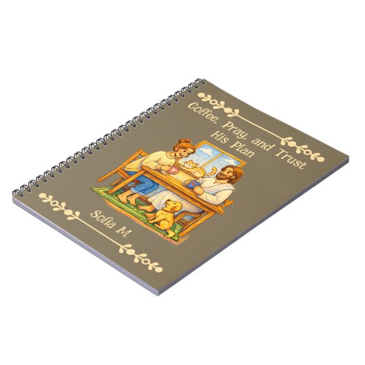 Custom Jesus & Coffee Crayon Art Prayer Journal (Côté gauche)