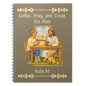 Custom Jesus & Coffee Crayon Art Prayer Journal (Devant)