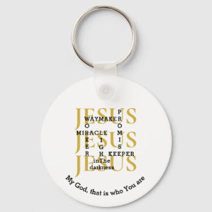 Custom JESUS Waymaker Christelijk Sleutelhanger
