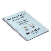 Custom Journal, gepersonaliseerde Baby Boy Twins, Notitieboek (Rechterzijde)