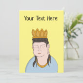 Custom Jouw tekst Buddha Feestdagenkaart (Staand voorkant)