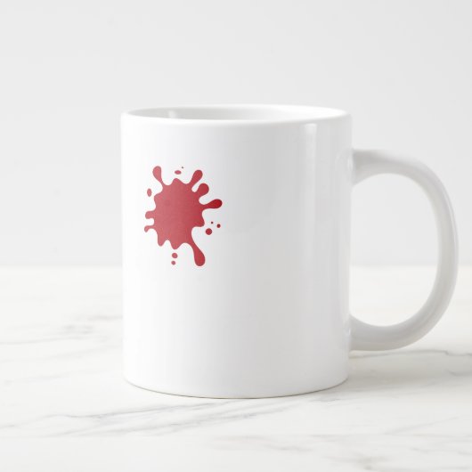 Custom Jumbo Mug – Red Splash Design Extra Grote Beker (Rechts)
