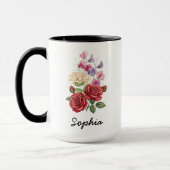 Custom June Birth Flower - Personalized Name Mok (Links)