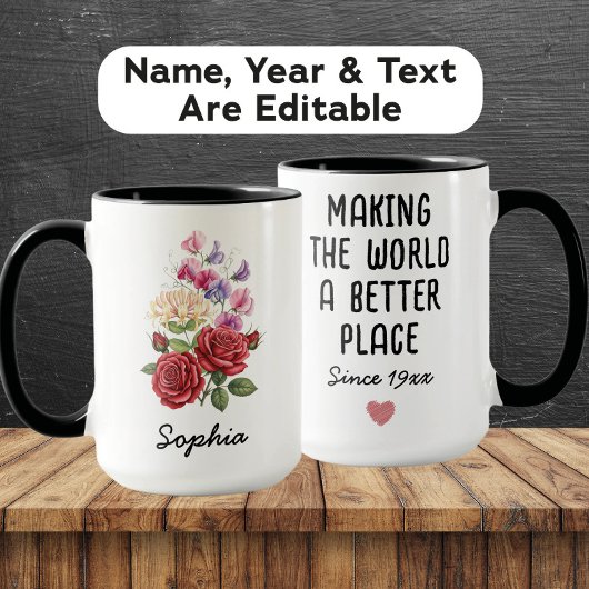 Custom June Birth Flower - Personalized Name Mok