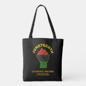 Custom JUNETEENTH Celebrate Freedom Draagtas (Achterkant)