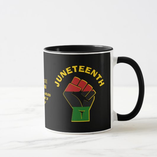 Custom JUNETEENTH Celebrate Freedom Mok (Rechts)