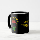 Custom JUNETEENTH Celebrate Freedom Mok (Voorkant links)