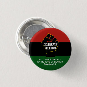 Custom Juneteeth CELEBRATE FREEDOM Ronde Button 3,2 Cm