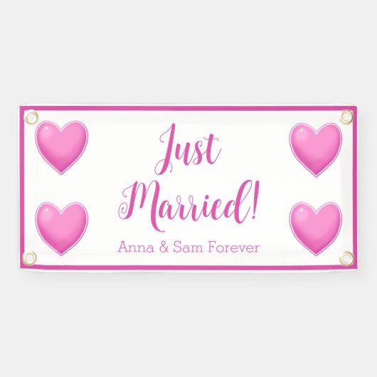 Custom Just Married Banner (Horizontaal)