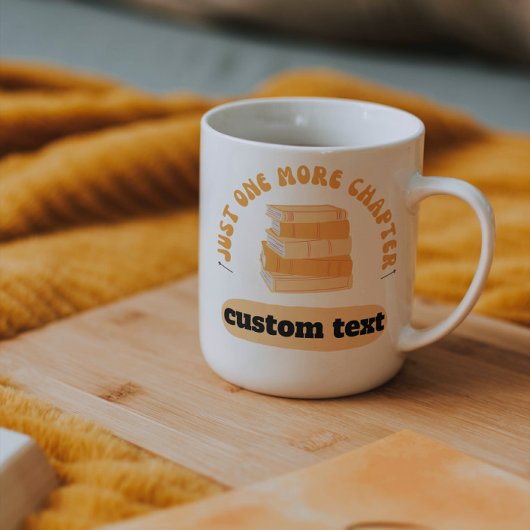 custom Just One More Chapter leesboek grappig Koffiemok