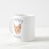 Custom Kat Gezicht Opa Oma Verjaardagsfeestje Koffiemok (Voorkant links)