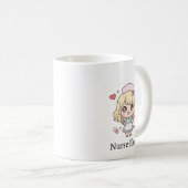 Custom Kawaii Nurse Mug – Personalized Cute Chibi (Devant droit)