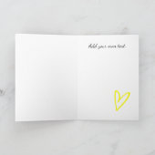 Custom Keep Calm Bright Sunny Yellow Wenskaart Kaart (Binnen)