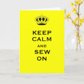 Custom Keep Calm Bright Sunny Yellow Wenskaart Kaart (Gele Bloem)