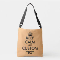 Custom Keep Calm cross-body tas