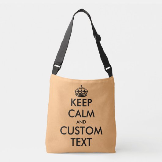 Custom Keep Calm cross-body tas (Voorkant)