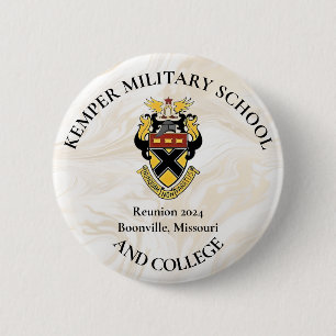Custom Kemper Militaire School en College Reunion Ronde Button 5,7 Cm