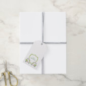 Custom Kerst Roze Golf Carts Green Crest Party Cadeaulabel (Met Touw)