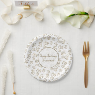 Custom Khaki Heart Pattern Napkins Papieren Bordje