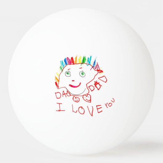 Custom Kids' Art Keepsake Pingpongballen (Voorkant)