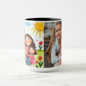 Custom Kids Artwork  Personalized Keepsake Gift Mok (Midden)