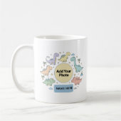 Custom Kids Dinosaur Photo Mug Koffiemok (Links)