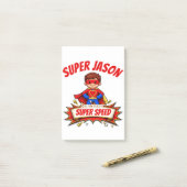 Custom Kids Superhero Name & Superpower Post-it® Notes (Op bureau)