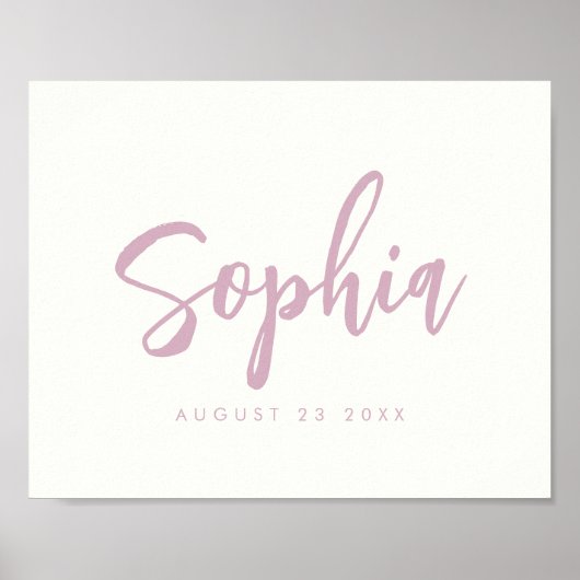 Custom Kind Kamer Baby Naam Kwekerij Wall Print (Voorkant)