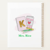 Custom Kindergarten enseignant Pink Dot Livre Café (Dos)