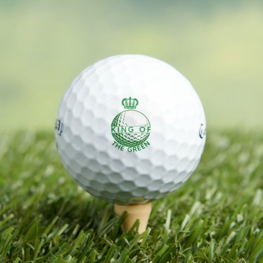 Custom King Golfer Balls - Monogrammed Golf Gift Golfballen (Insitu Shirt)