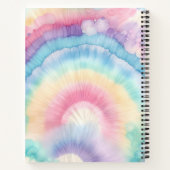 Custom Kleurrijke Groovy Tie Dye Pattern Notitieboek (Achterkant)