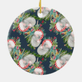 Custom Koala Christmas Blue Keramisch Ornament (Achterkant)