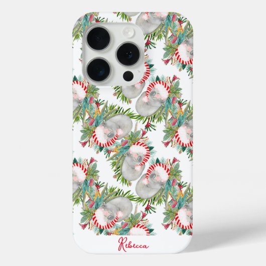 Custom Koala Christmas White Case-Mate iPhone Case (Achterkant)