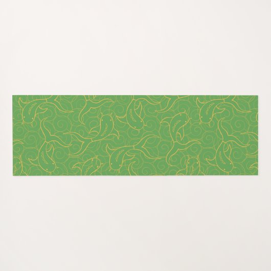 Custom Koi Fish Pond Fitness Meditatie Yogamat (Achterkant (horizontaal))