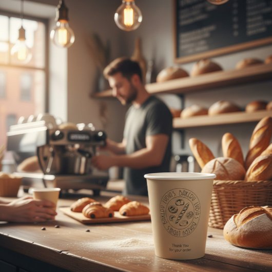 Custom Kraft Bakery Paper Cups with Logo Papieren Bekers