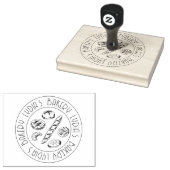 Custom Kraft Business Card with Hand-Drawn Logo Rubberstempel (Gestempeld)