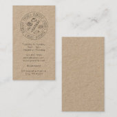 Custom Kraft Business Card with Hand-Drawn Logo Visitekaartje (Voorkant / Achterkant)