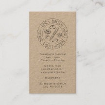 Custom Kraft Business Card with Hand-Drawn Logo