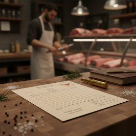 Custom Kraft Butcher Shop Invoice  Notitieblok