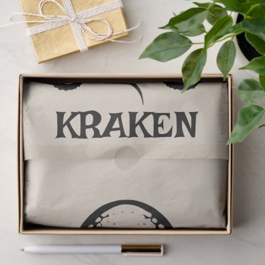 Custom Kraken Octopus Squid Name Decoupage Tissuepapier (Geschenk)