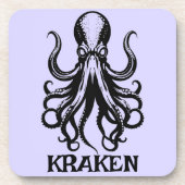 Custom Kraken Octopus Squid Name Personalized Bier Onderzetter (Voorkant)