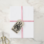 Custom Kraken Octopus Squid Name Personalized Cadeaulabel (Met Touw)